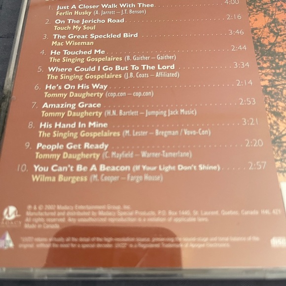 2 Country Gospel CD - Amazing Grace and Peace in the Valley
Buy 2 Get 1 Free - Picture 3 of 6